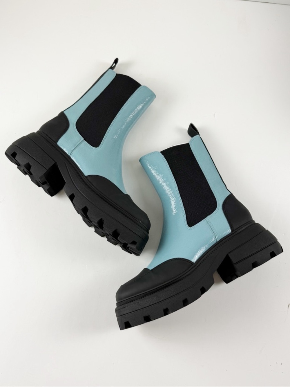 Katy Perry The Geli Combat Boot Womens Size 8.5M  Blue Black Chunky Platform NEW